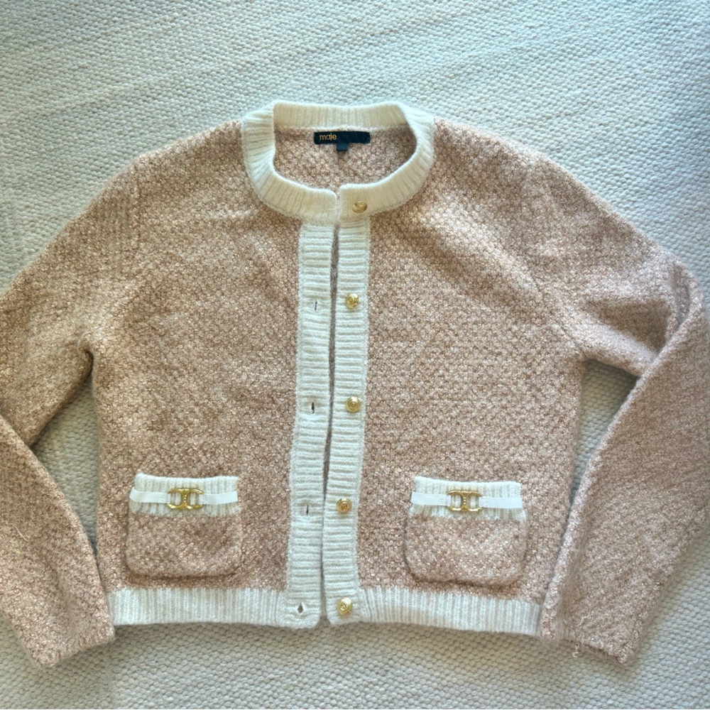 Maje size 1 cardigan beige